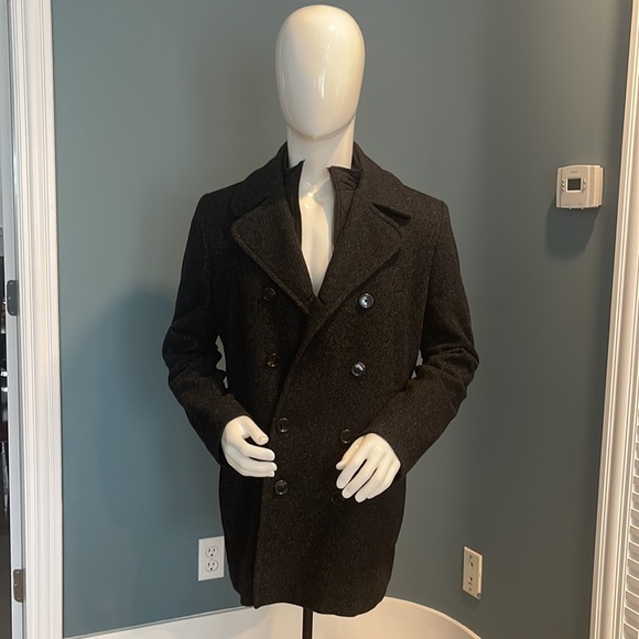 MEXX METROPOLITAN - Double-breasted Men’s Coat - Black - Picture 2 of 7